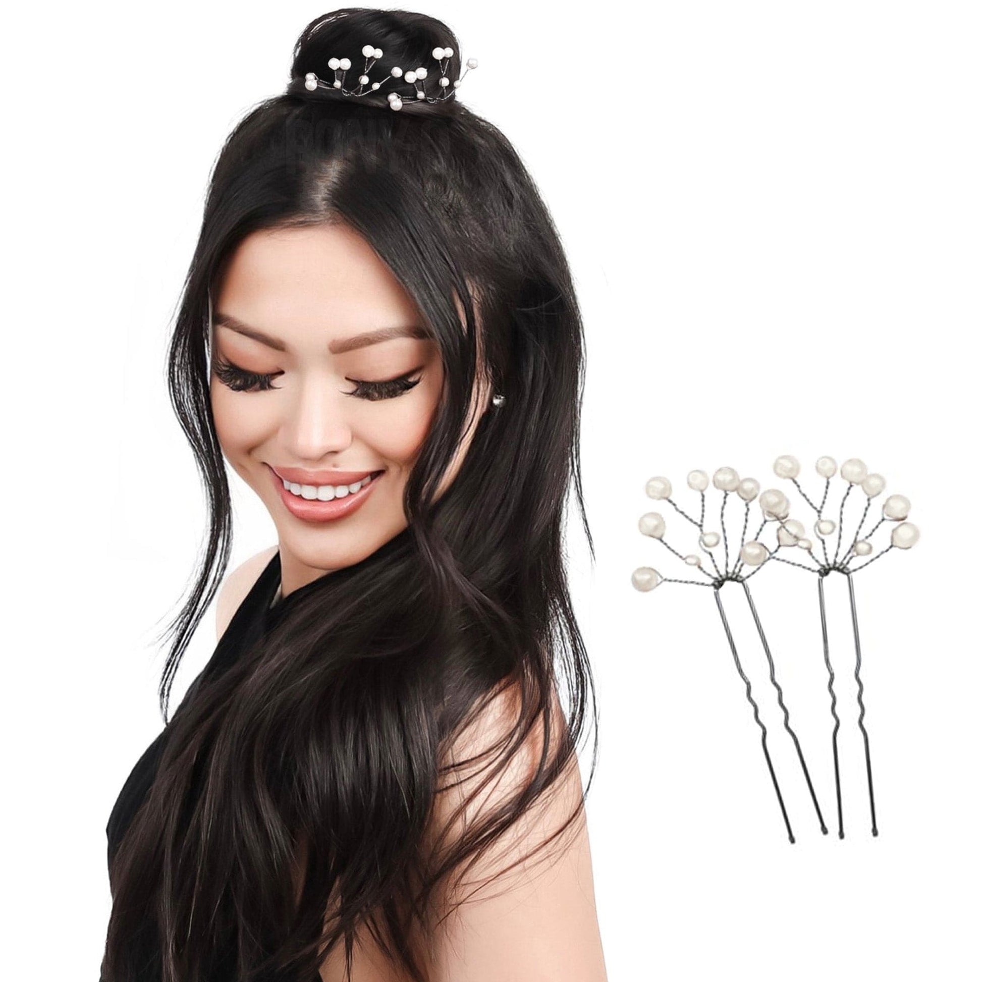 2 pack: Cream Fan cluster PINZ to replace bobby pins.