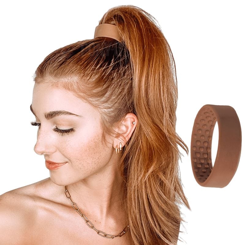 One large copper color PONY-O. For super thick hair.